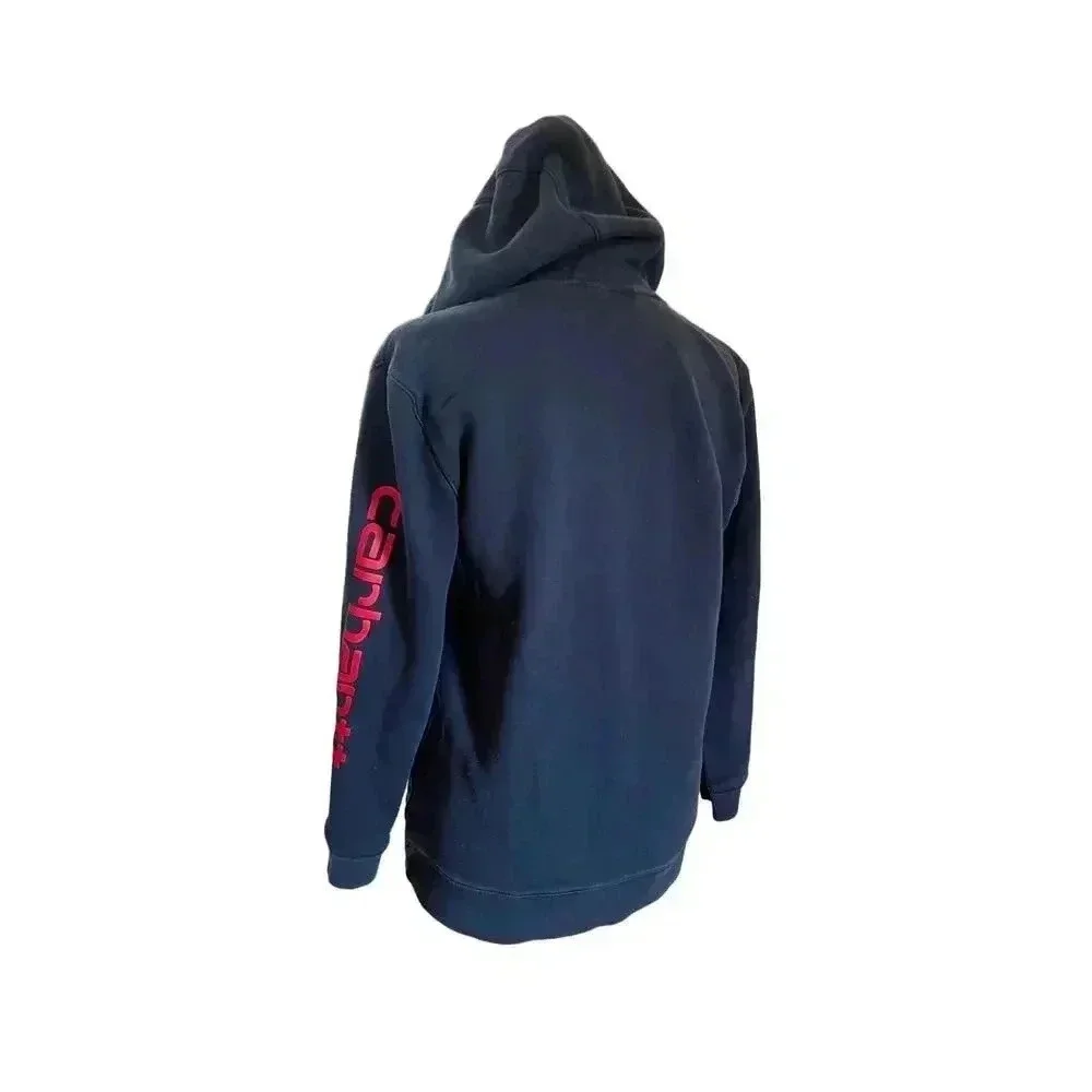 CARHART HOODIE pullover navy blue and red youth XL - Picture 7 of 8